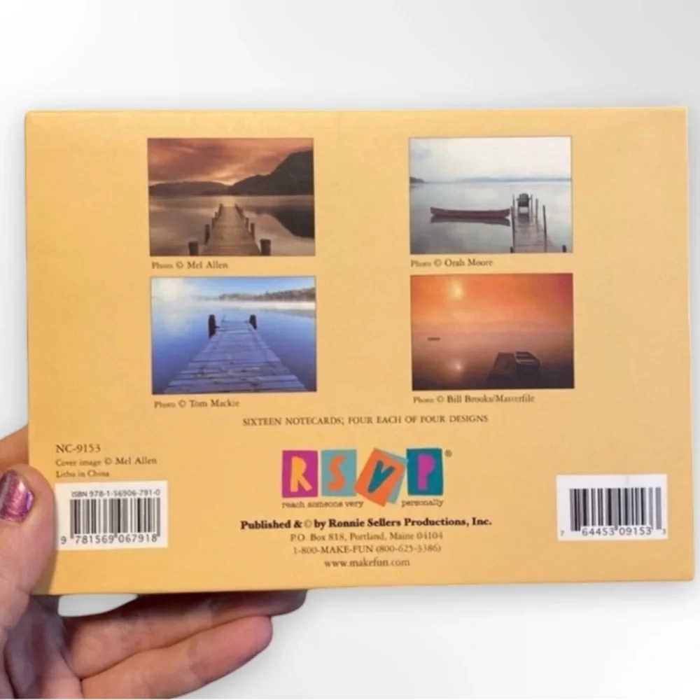 Waterscapes Note Cards Set 16 Count Ronnie Sellers Productions